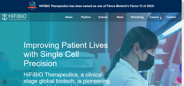 HiFiBiO Therapeutics Homepage