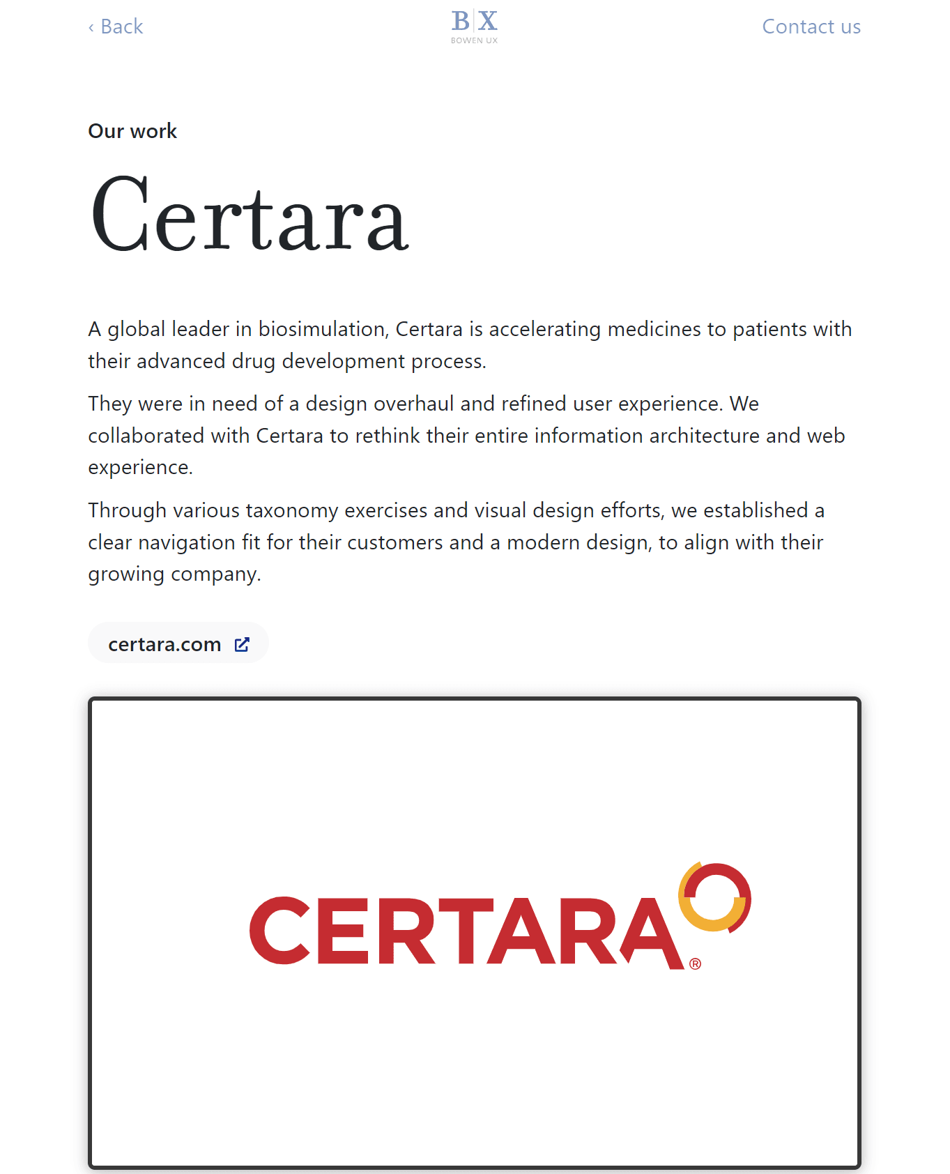 Certara – Bowen UX_Single Page